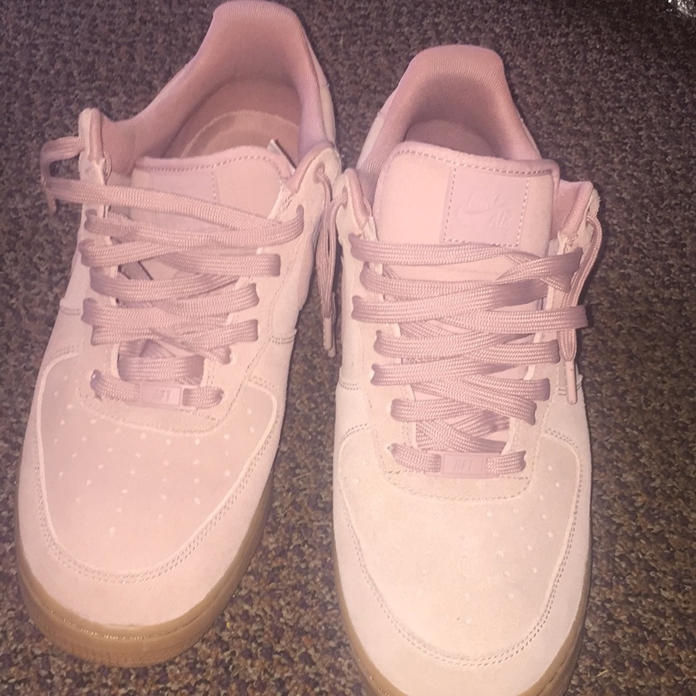 Pink suede AF1s